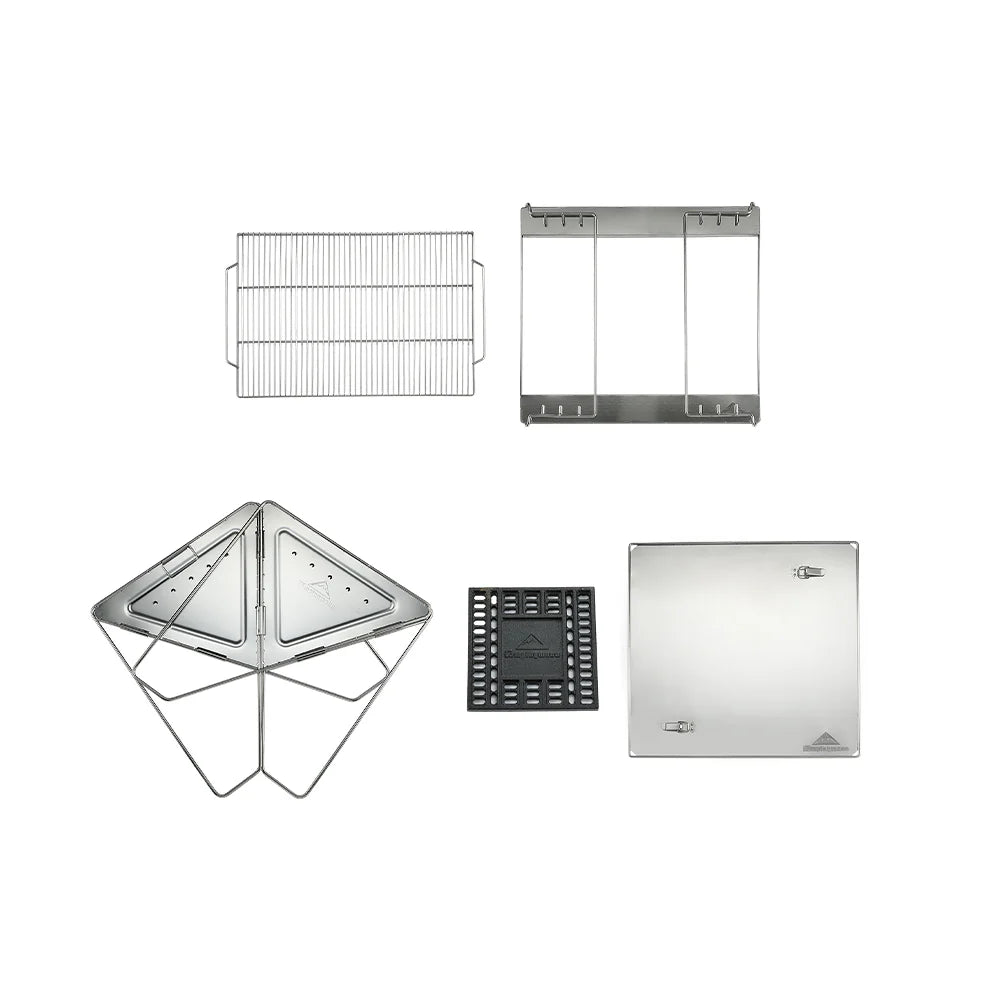 Multi fuel fire pit combo Zutto SP1 and Campingmoon MT-045 fire pit (wood and propane)