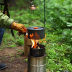 Outdoor BBQ flame-retardant gloves thickened cowhide cover wear-resistant camping protective cover