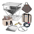 Multi fuel fire pit combo Zutto SP1 and Campingmoon MT-045 fire pit (wood and propane)