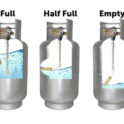Flame King Lightweight 30lb Aluminum Propane Tank Cylinder Gauge and OPD Valve