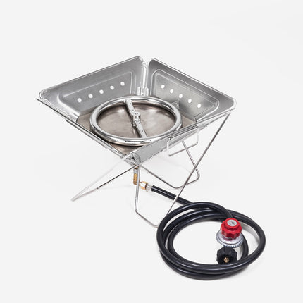 Multi fuel fire pit combo Zutto SP1 and Campingmoon MT-045 fire pit (wood and propane)