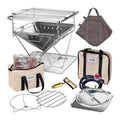 Multi fuel fire pit combo Zutto SP1 and Campingmoon MT-045 fire pit (wood and propane)