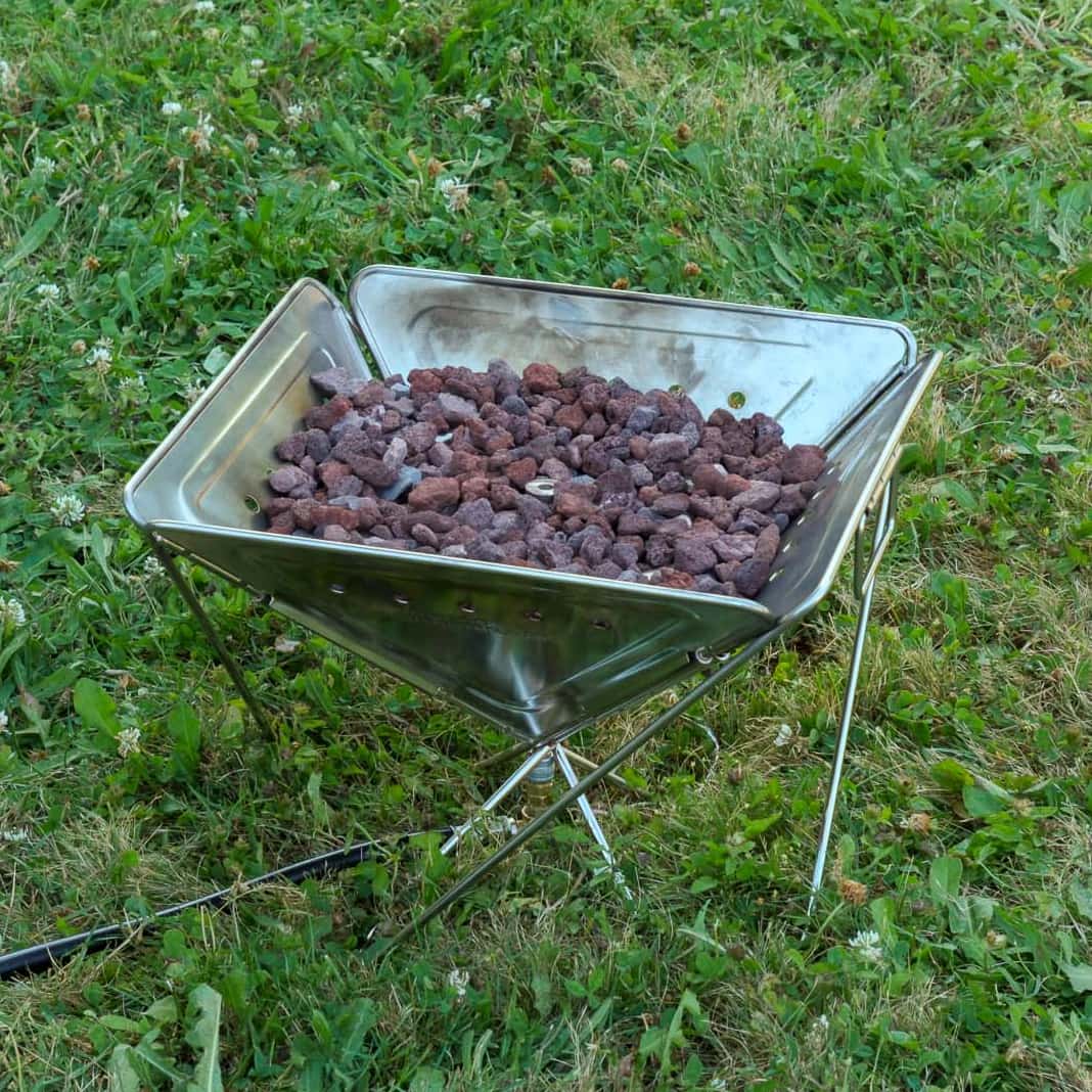 Zutto SP1 and Campingmoon MT-045 flat pack multi fuel fire pit wood or propane