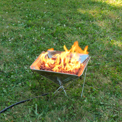 Multi fuel fire pit combo Zutto SP1 and Campingmoon MT-045 fire pit (wood and propane)