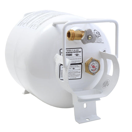 Flame King 20lb Horizontal Propane Cylinder Tank With Valve and Gauge Rv Trailer