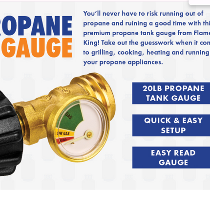 Flame King Propane Gas Level Indicator Check Gauge Meter For Propane Tanks Cylinders